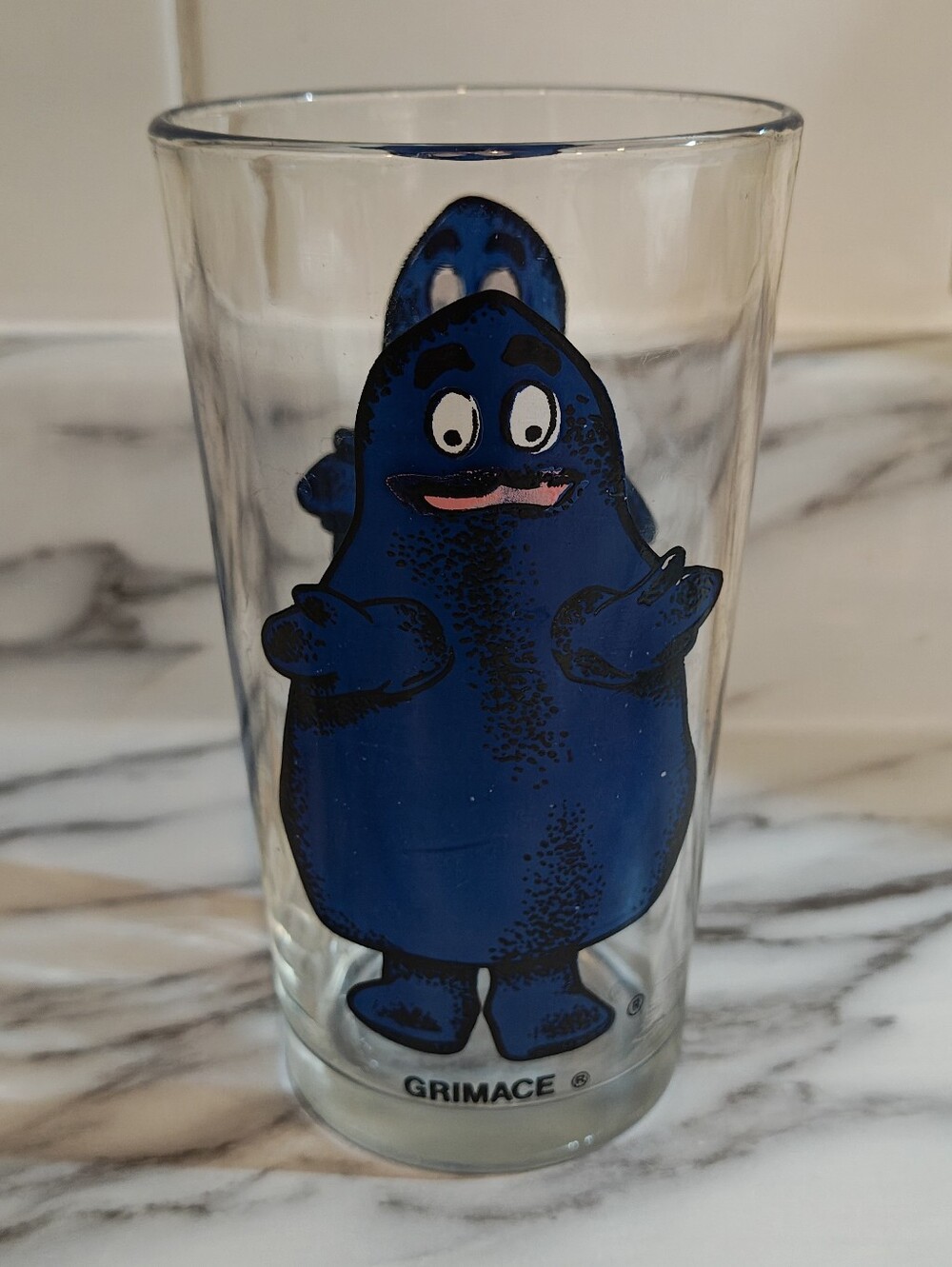 Vintage 1970s McDonald's Grimace Drinking Glass Retro Collectible